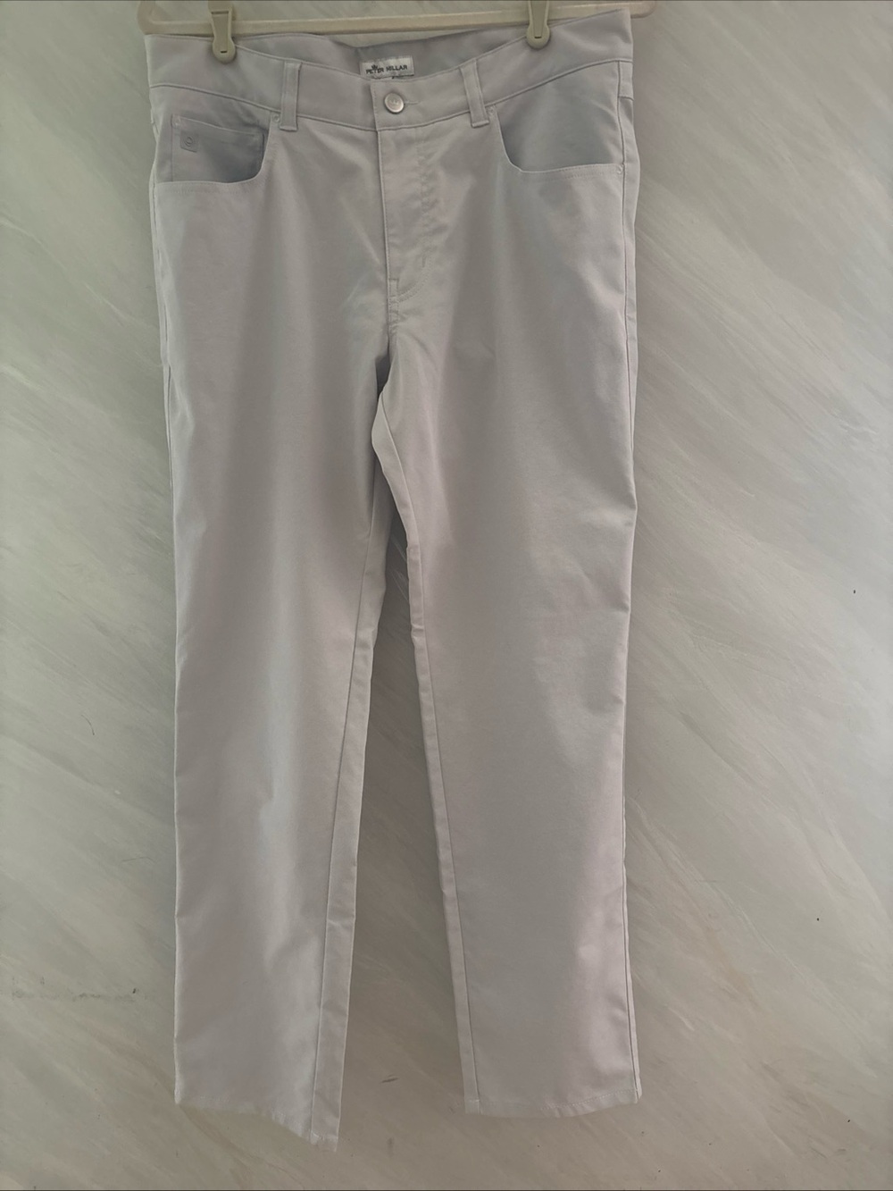 Peter Millar Men’s 33/34 Gale Gray Performance Five Pocket Pants Golf